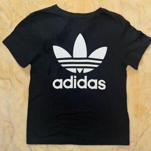 Adidas Kids Black and White Logo Shorts